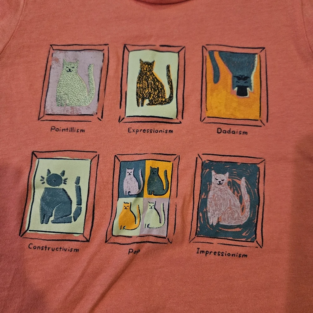 Oshkosh Originals Cat Painting Girls T-shirt